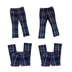 Timeless Elegance: Navy Plaid High-Waisted Trouser NY & Co & Avenue